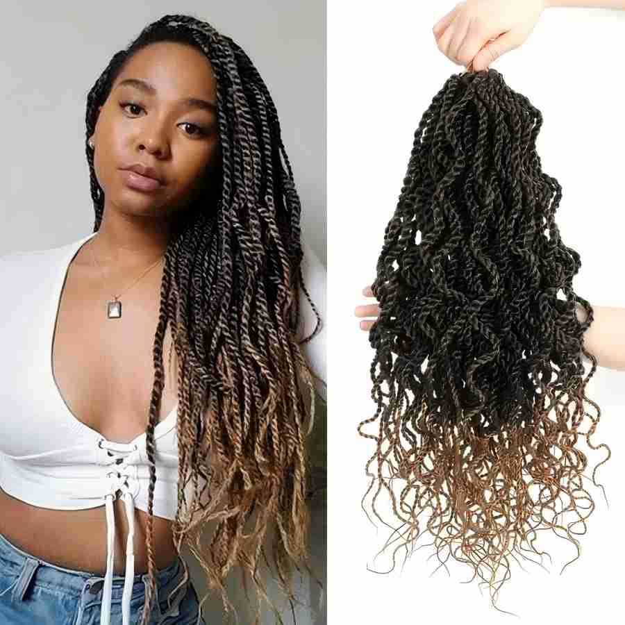 European and American Cross-Border Direct Supply Synthetic Wigs18Curved Dreadlocks Wavy senegalese twist Wig