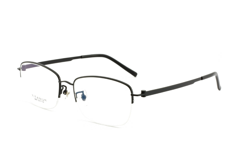 Men's Half Frame Glasses Men's Half Titanium Casual Glasses Frame Work Casual Universal Glasses Metal Frame Trendy Men's Lightweight
