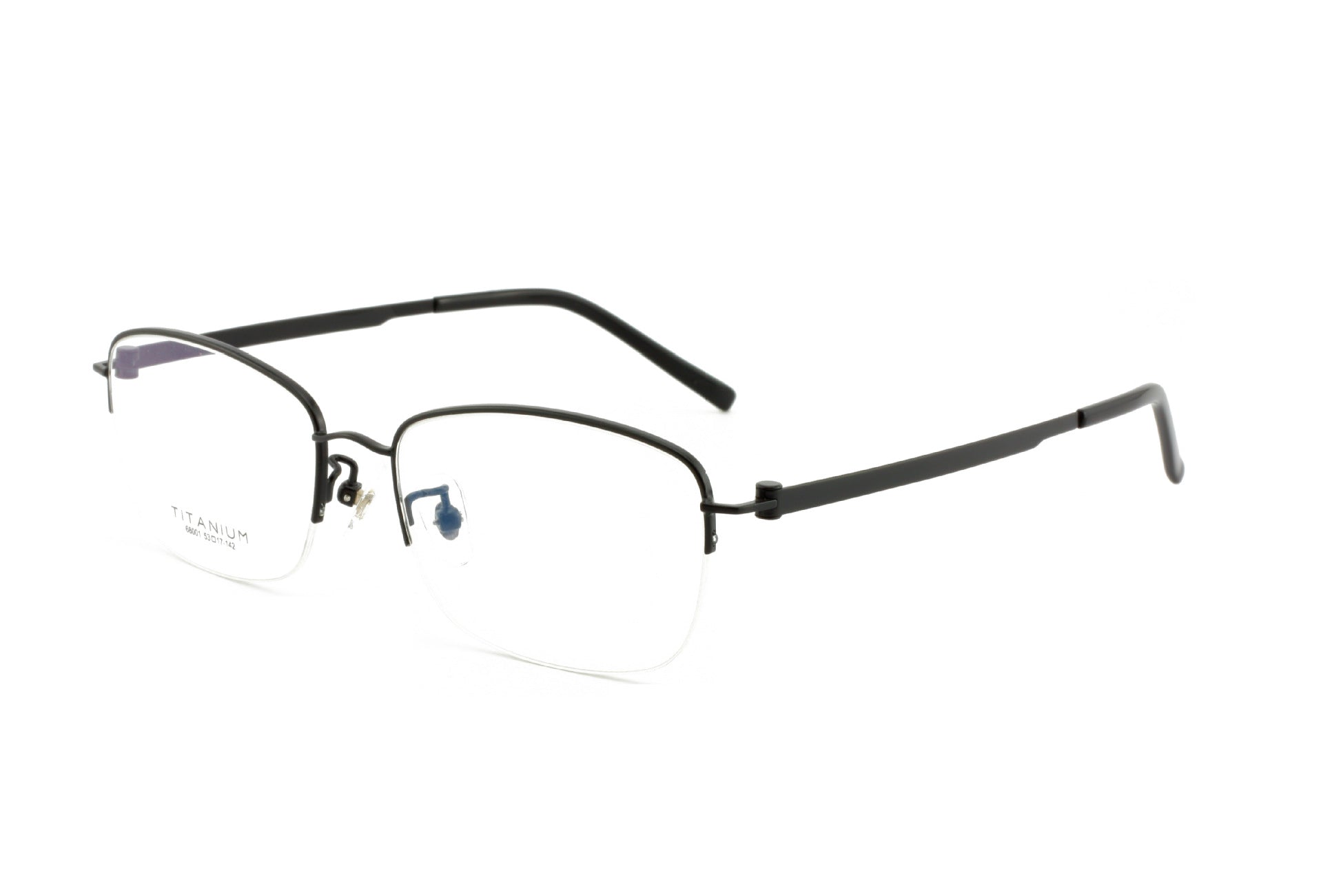 Men's Half Frame Glasses Men's Half Titanium Casual Glasses Frame Work Casual Universal Glasses Metal Frame Trendy Men's Lightweight