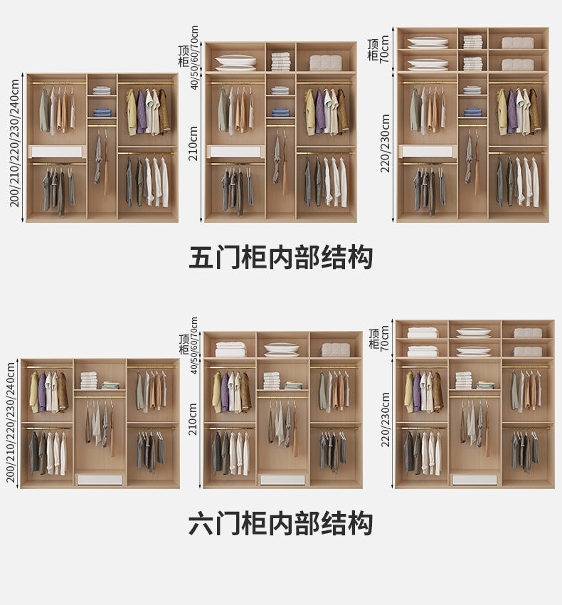 Wardrobe for Home Bedroom Modern Simple Double Door Economical Storage Cabinet for Rental Small Apartment Children's Wardrobe