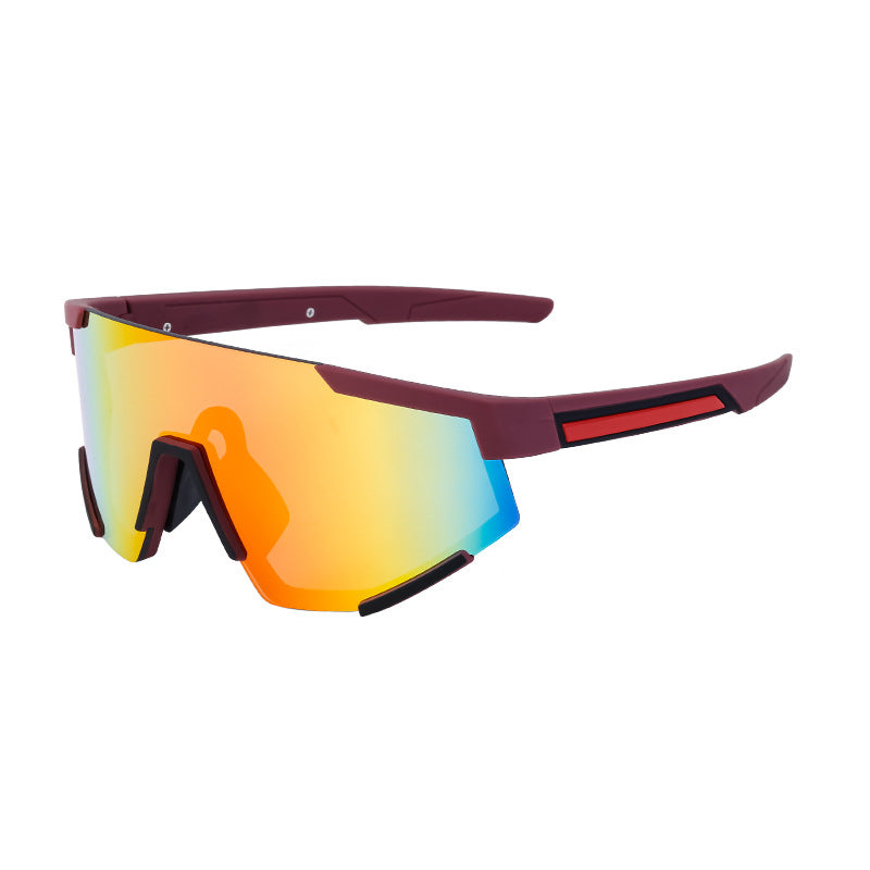 New Cycling Goggles for Women, UV Protection, One-Piece Large Frame Sunglasses, Outdoor Sports Colorful Integrated Sunglasses