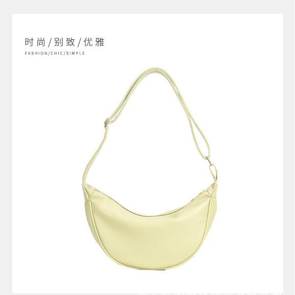 New Dumpling Underarm Bag Baguette Single Shoulder Large Capacity Korean Version Versatile Underarm Women's Bag Crossbody Commuter Bag