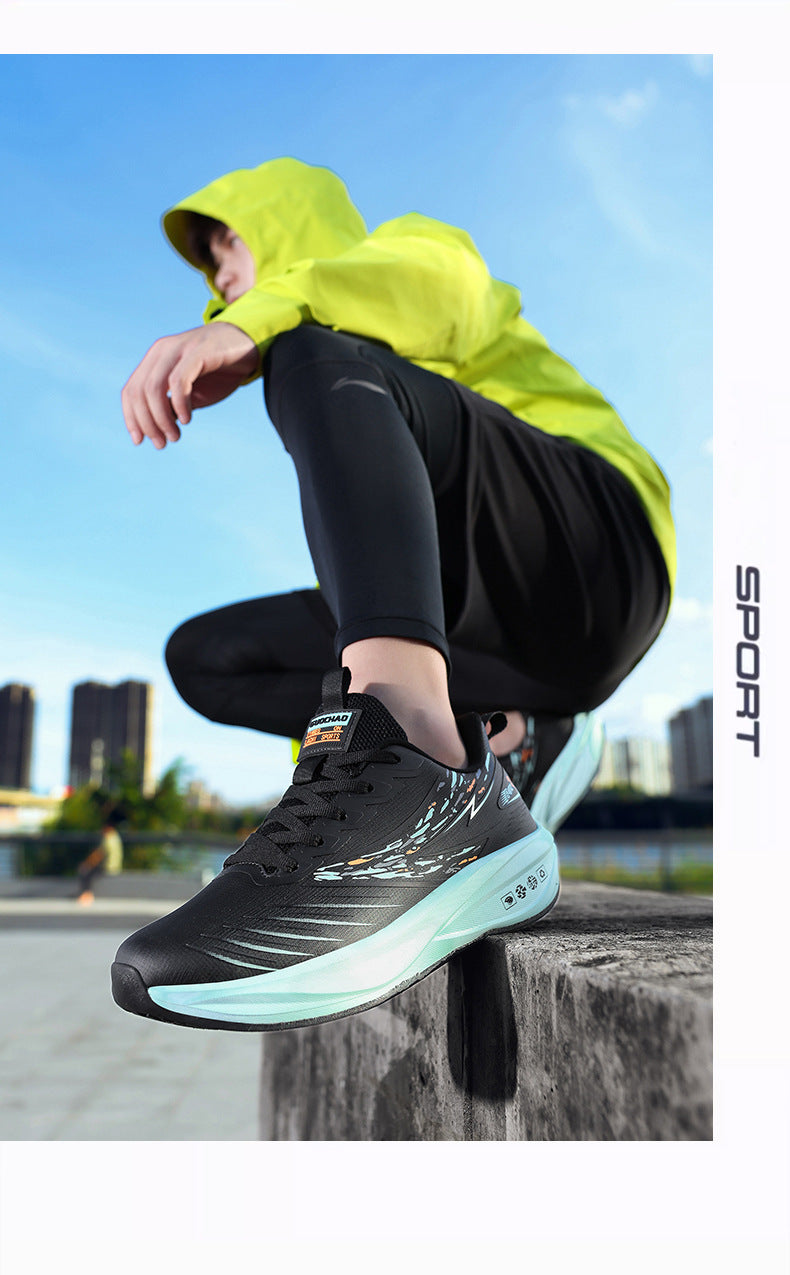 Youth Ultra-Light Soft Sole Running Shoes Leather Waterproof Comfortable Casual Fashion Men's Shoes Non-Slip Wear-Resistant Sports Shoes