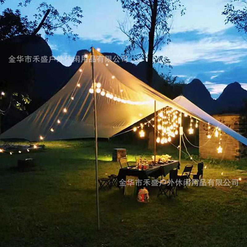 Camping Tarp Wholesale In Stock Camping Tent Outdoor Sunshade Portable Sun Protection Rainproof Tarp Tent