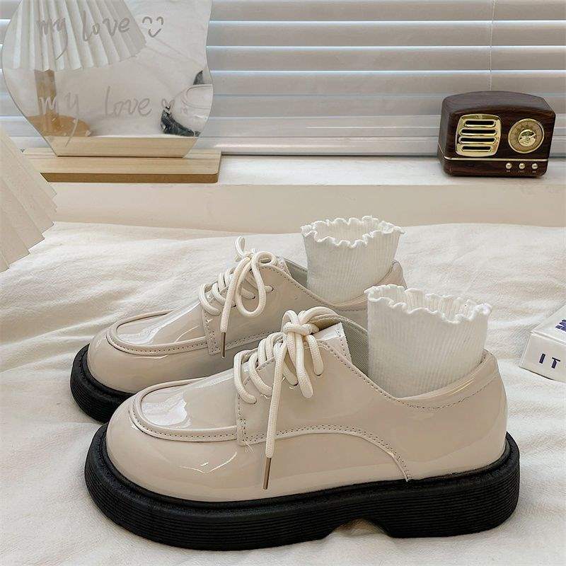 Xiaohongshu Women's Soft Sole Shoes New Thick Sole Chunky Heel Versatile Japanese Style jk French Mary Jane shoes for women with skirts