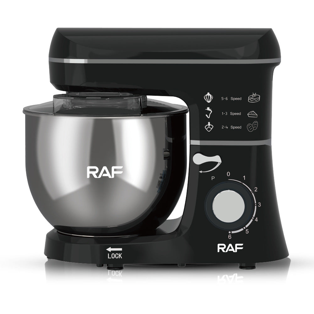 RAF EU Standard Kitchen Machine Stainless Steel Bowl High Power Dough Mixer Egg Beater Mixer Egg Beater