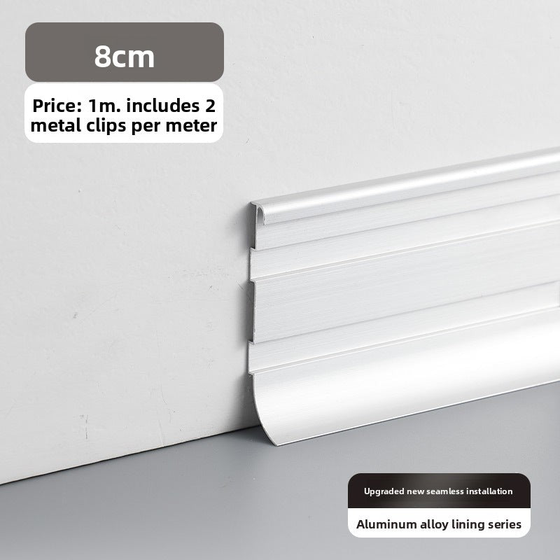 Aluminum alloy skirting board, floor edge trim strip for hospitals, hotels, and schools, thickened and wear-resistant aluminum alloy wall panel