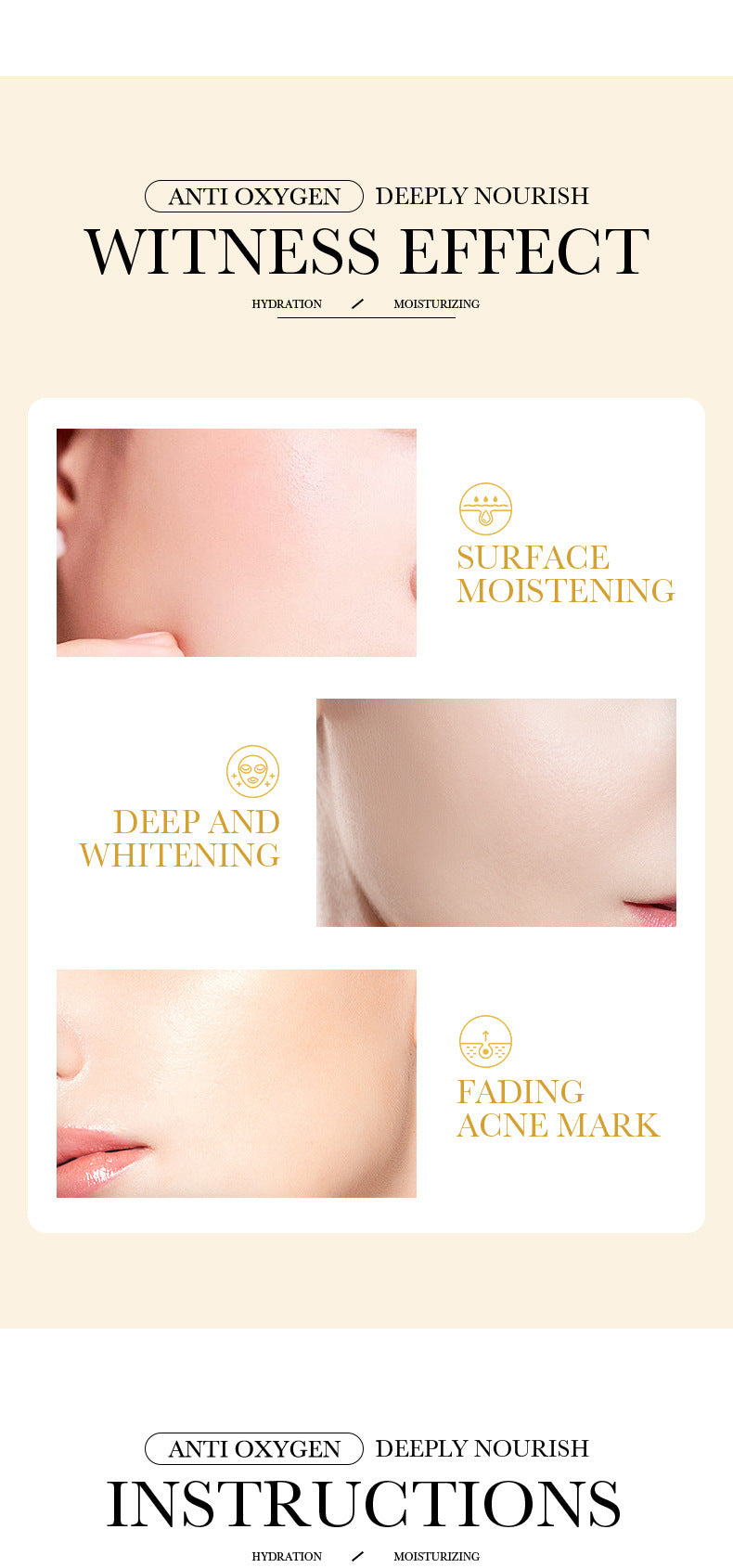 Full English Mask30gBIOAOUA Honey Hydrating Pearl Moisturizing Rose Snail Moisturizing  Foreign Trade Wholesale