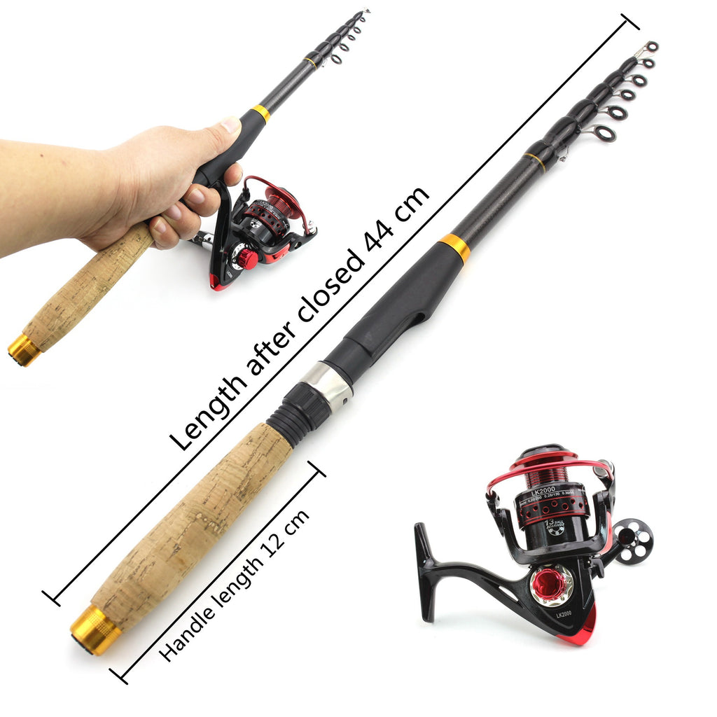 2.1Mi Xiao Hai Rod Set Ultra Short Telescopic Fishing Rod Spinning Reel Combo Amazon FBA Overseas Warehouse Fishing Gear