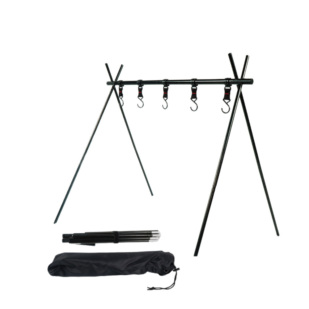 Outdoor Folding Triangle Storage Rack Hanging Rack Light Stand Camping Portable Ultra-light Aluminum Alloy Storage Rack Camping