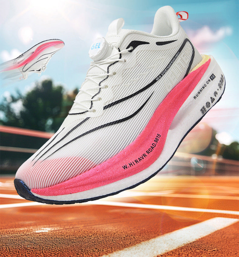 Feiteng6New Style Real Explosive Carbon Plate High Elastic Cushioning Running Shoes Luminous Casual fashion Couple Rotating Buckle Sneakers