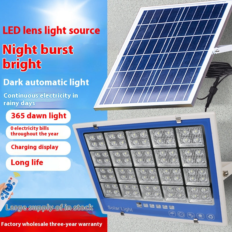 Super Bright New Rural Household LED Street Light Indoor/Outdoor IP65 Flood Light Waterproof Iron ABS for Roads Solar Panels