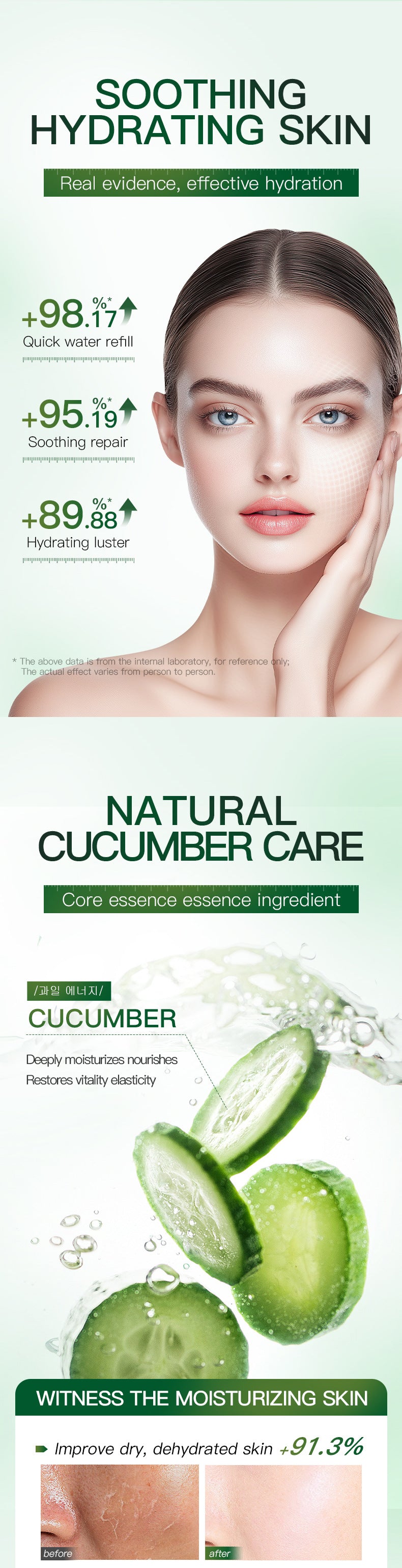 Full English Cucumber Skin Rejuvenation Mask SADOER Hydrating and Moisturizing Plant and Fruit Face Mask  Wholesale