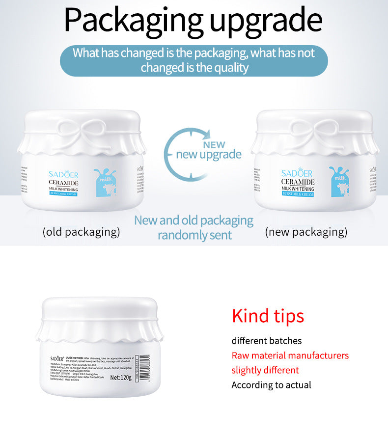 Breast Enhancement Cream120g SADOER Milk Whitening Hydrating Moisturizing Face Cream Cross-Border Wholesale