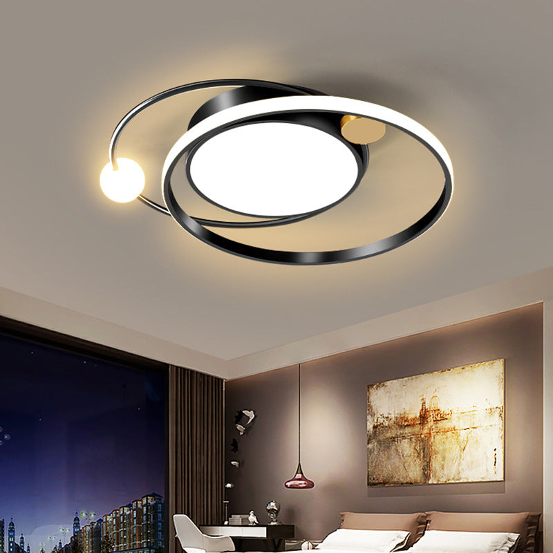 Nordic Bedroom Light Modern Minimalist led Ceiling Lamp Cozy Romantic Creative Living Room Study Room Light Fixture Round Shape