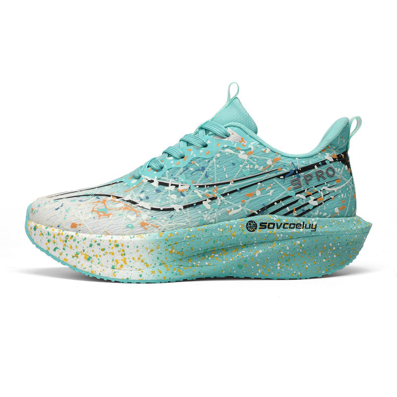 Red Rabbit9PRO Autumn New Fluorescent Real Explosive Carbon Plate Soft Sole Running Shoes Body Test Racing Couple Lightweight Sports Shoes