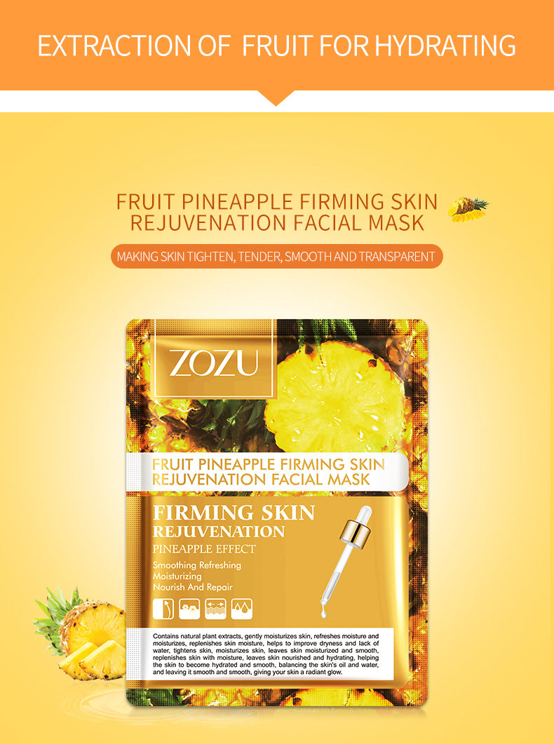 Cross-border Pineapple Face Mask25g  BIOAOUA Red Pomegranate Moisturizing Mask Cross-Border Foreign Trade Manufacturer Skincare Wholesale