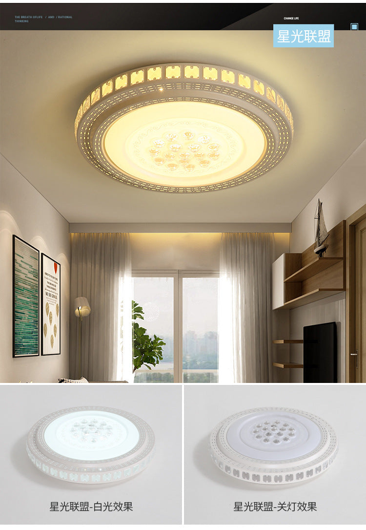 Bedroom Lamp Round Light Fixture LED Living Room Home Ceiling Light Fixture Simple Modern Cozy Romantic Creative Room Lamp