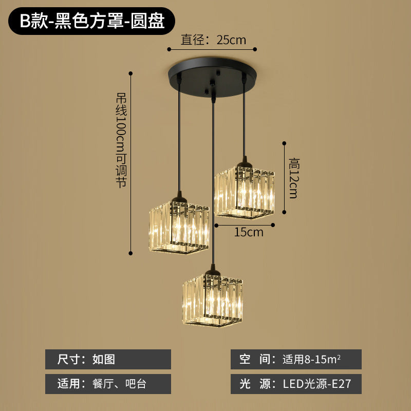 Restaurant Pendant Light Three-Head Modern Minimalist Bar Creative Dining Table Bedroom Unique Living Room Dining Room Grand Nordic Lighting