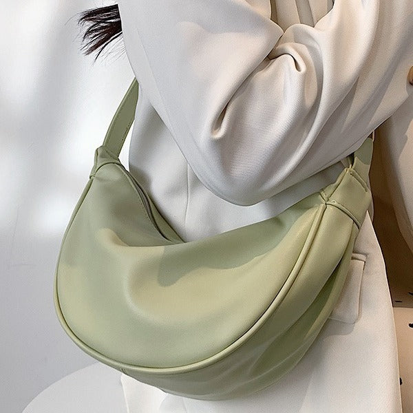 New Dumpling Underarm Bag Baguette Single Shoulder Large Capacity Korean Version Versatile Underarm Women's Bag Crossbody Commuter Bag