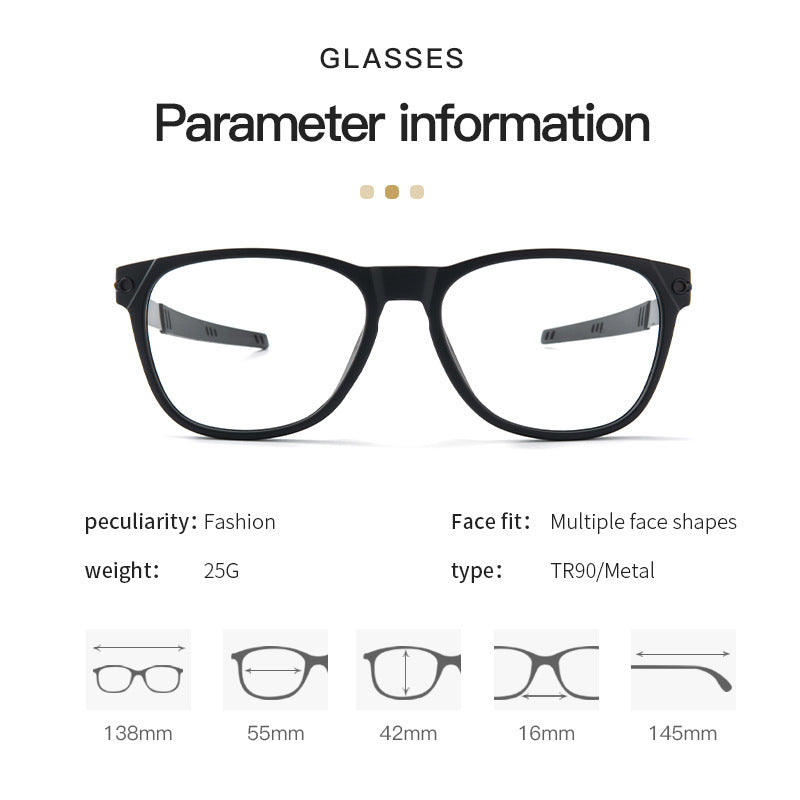 New Oval Sports Glasses Cycling Eyewear Frame for Men and Women Square Round Glasses