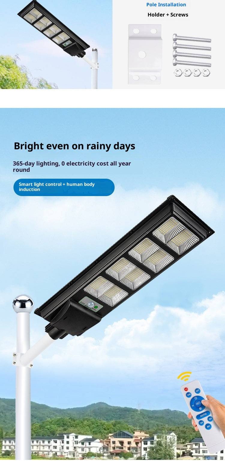 Solar Outdoor Garden & Road Lights IP65 Waterproof LED High Pole Mount with Aluminum Construction