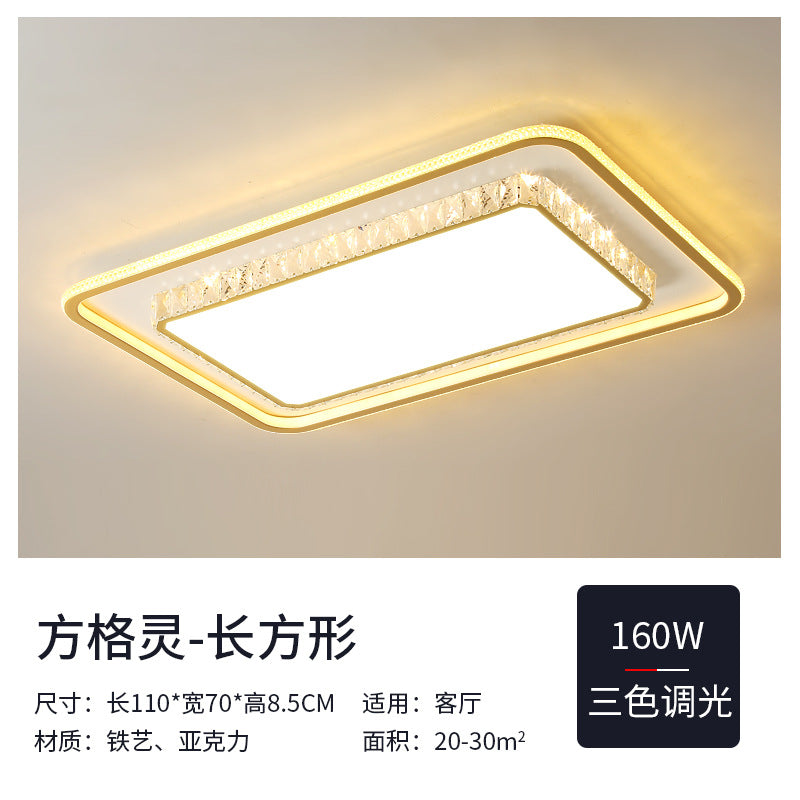 Wholesale Large Living Room Lamp2025New Year's Light Luxury Crystal led Ceiling lamp simple modern elegant bedroom lighting fixture