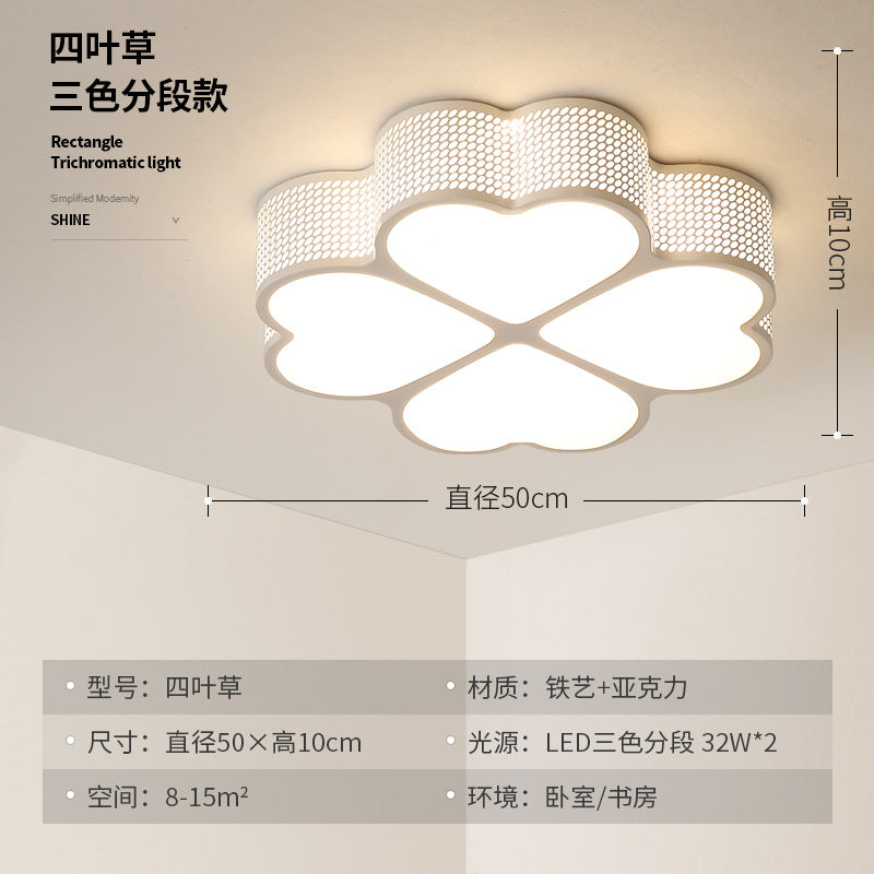 New Bedroom Lamp Simple Fashion Children's Room Lighting Warm Romantic Living Room Decor Creative LED Ceiling Lamp