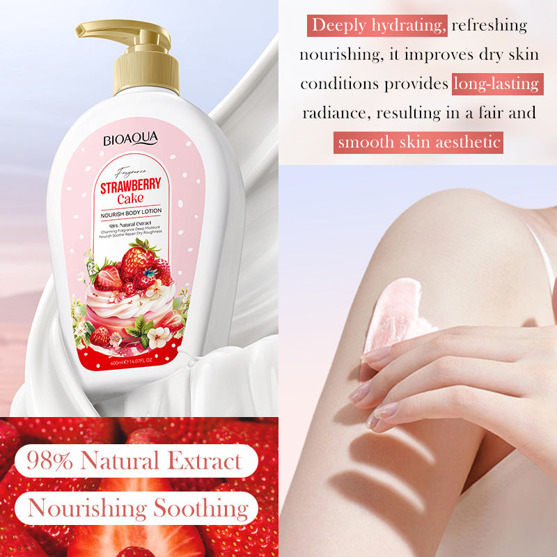 BIOAOUA Strawberry Cake Nourishing Body Lotion Moisturizing Body Lotion  Wholesale