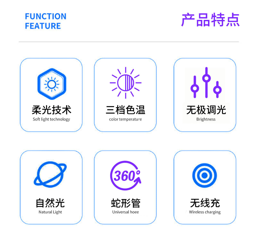 Customized Eye Protection Desk Lamp Wireless Mobile Phone Charging Reading Lamp usb Smart Folding Desk Lamp ins Wholesale Study Desk Lamp