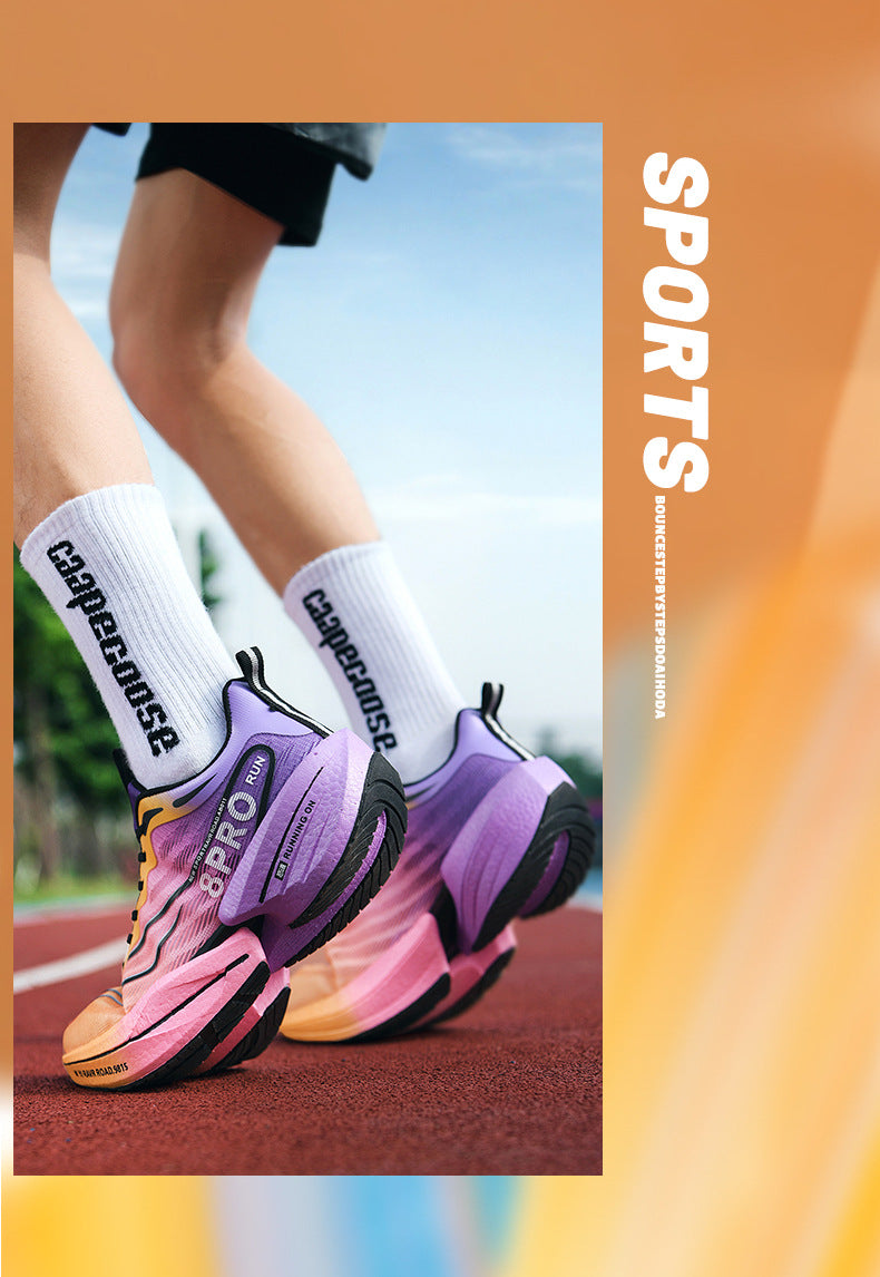 Red Rabbit8pro Carbon Plate Spring and Autumn Running Shoes for Big Kids, Racing Shock Absorption Sports Shoes for Men and Women, Couple's Versatile Casual Running Shoes