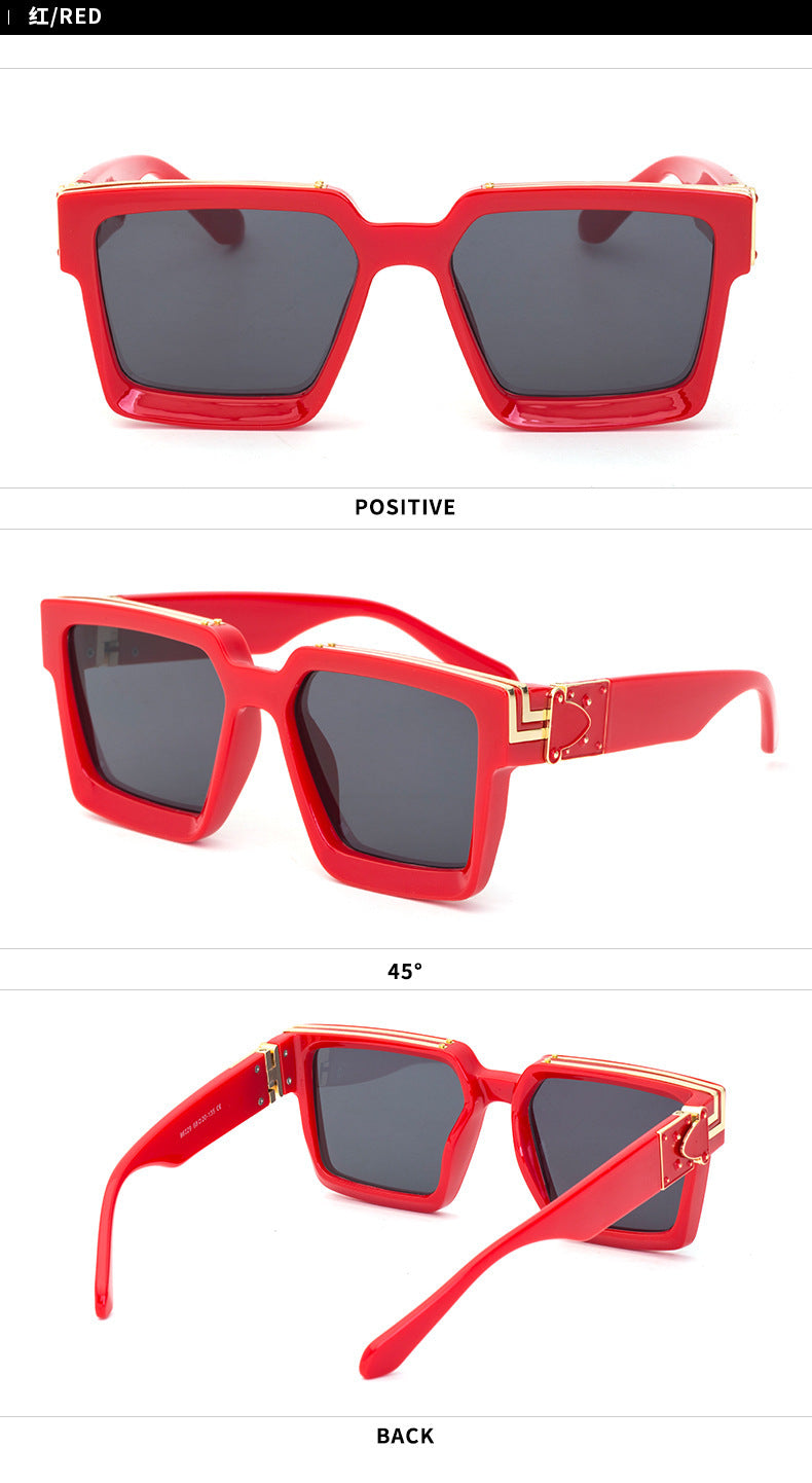 86229Large Frame Sunglasses for Women, European and American Internet Celebrity Style, 0k Fashionable Rich Men's Sunglasses sunglasses