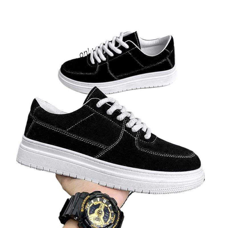 Spring Summer Men's Shoes New Thick-Soled Sneakers Versatile Shoes for Men and Middle School Students Trendy Dad Shoes White