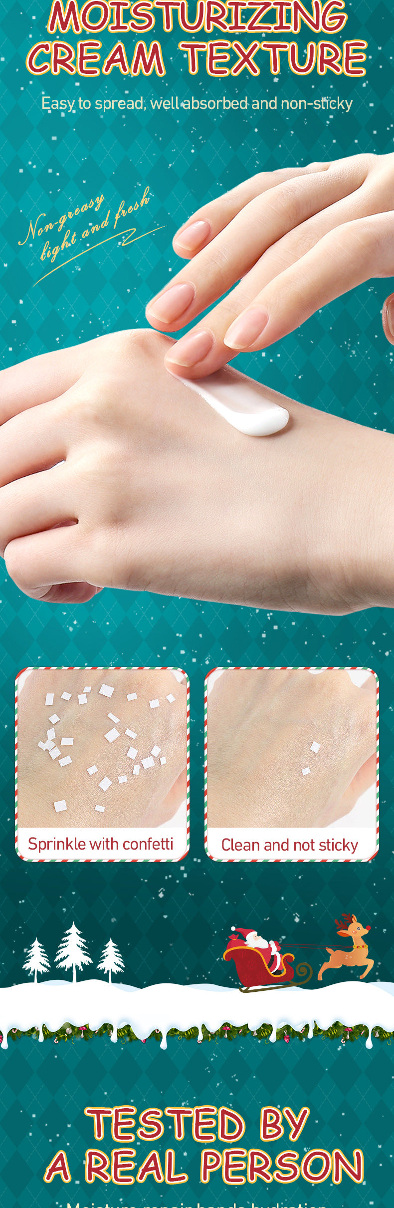 Full English Christmas Hand Cream Lip Balm Combo Set SADOER Anti-chapping Moisturizing  Wholesale