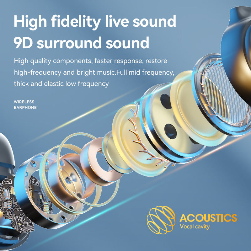 M47New Private Model Ear Clip Bone Conduction Bluetooth Earphones Non-In-Ear Sports Digital Display Long Battery Life Earphones