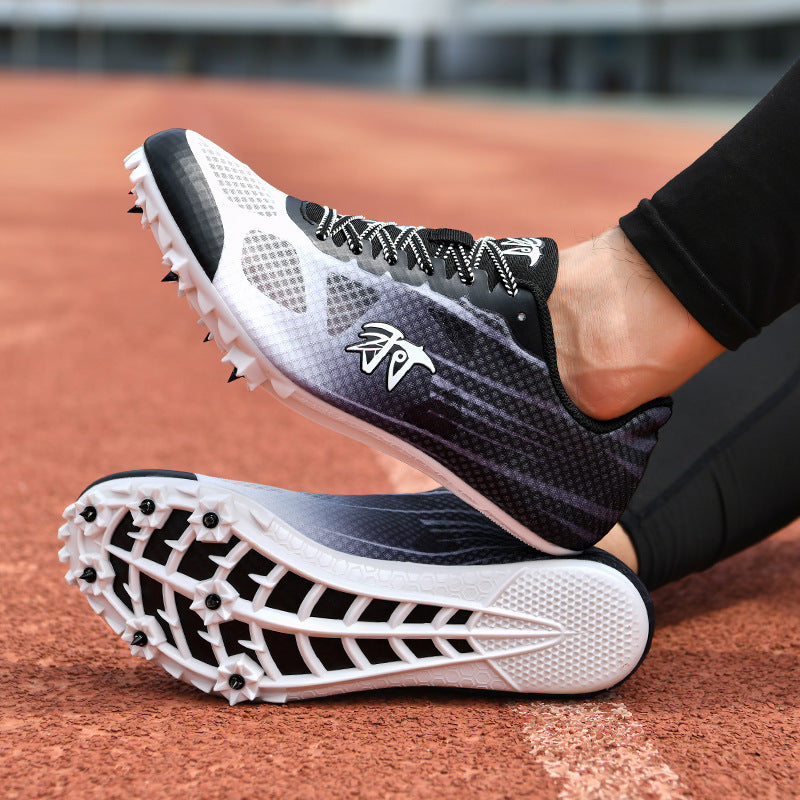 New Track and Field Spikes Men's Full Palm Carbon Plate7Student Physical Education Training Running Shoes for Long Jump and Middle Distance Running for Women