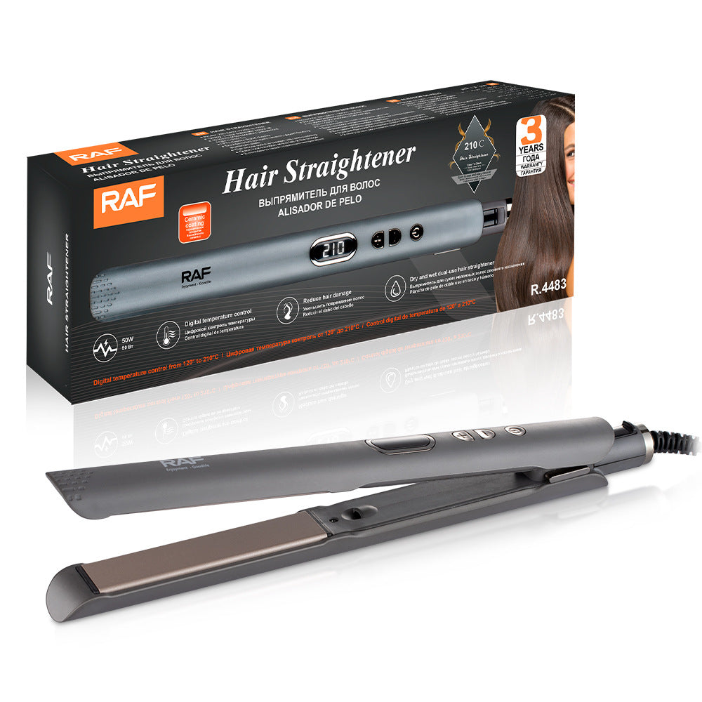 RAF European Standard Hair Root Straightener Hair Curler Home Use Volumizing Straightener Negative Ion Hair Straightener