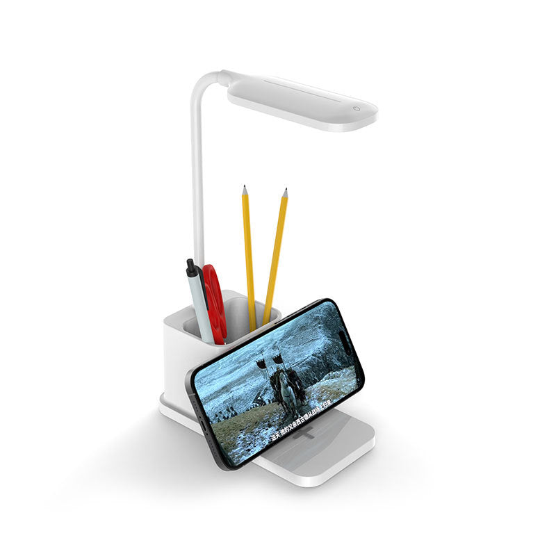 Children's Learning Eye Protection Desk Lamp Wireless Charging Pen Holder Desk Lamp Student Dormitory Bedside Reading Desk Lamp Gift Customization