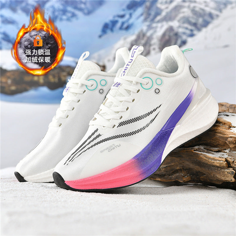 Red Rabbit8pro Running Shoes2025New style fleece-lined warm shock-absorbing sports shoes casual real carbon plate racing running shoes