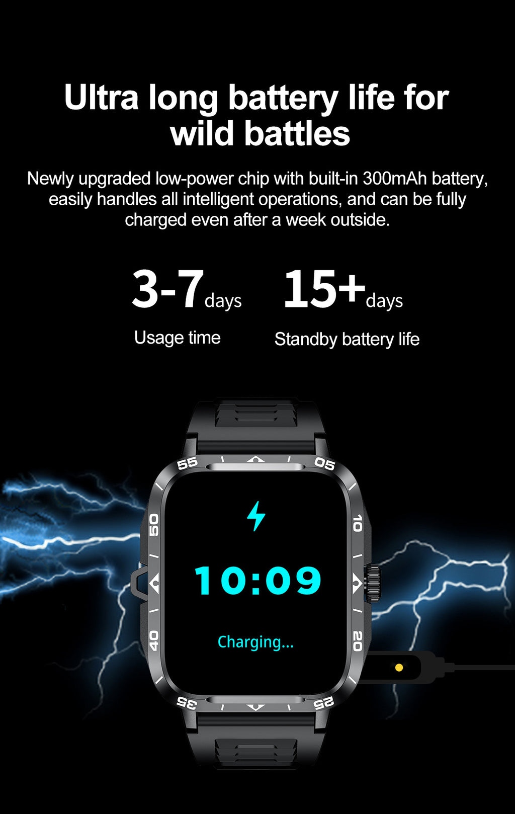 ZW59Smart Watch Bluetooth Call True Heart Rate Step Sleep Monitoring Blood Pressure Message Reminder Flashlight Sports