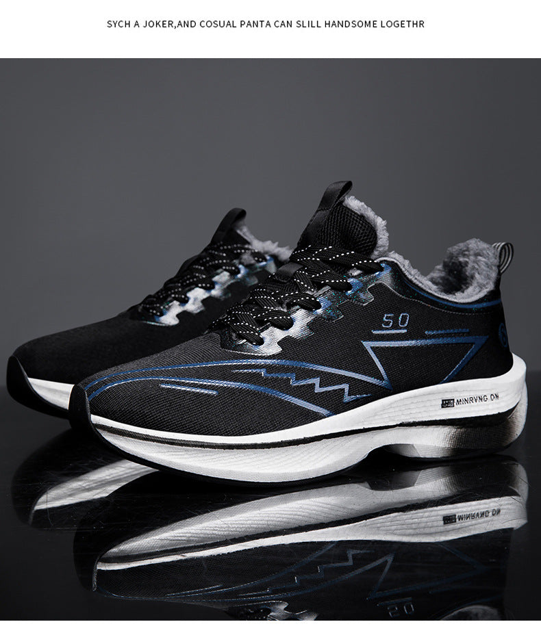 Red Rabbit8PRO Fleece-Lined Warm Running Shoes Outdoor Sports Casual Lightning Men and Women Real Explosive Carbon Plate Anti-Slip Running Shoes