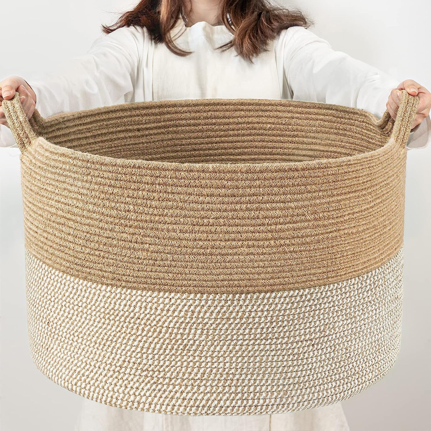 Woven Storage Basket Laundry Basket Dirty Clothes Basket Miscellaneous Children's Toy Organizer Foldable
