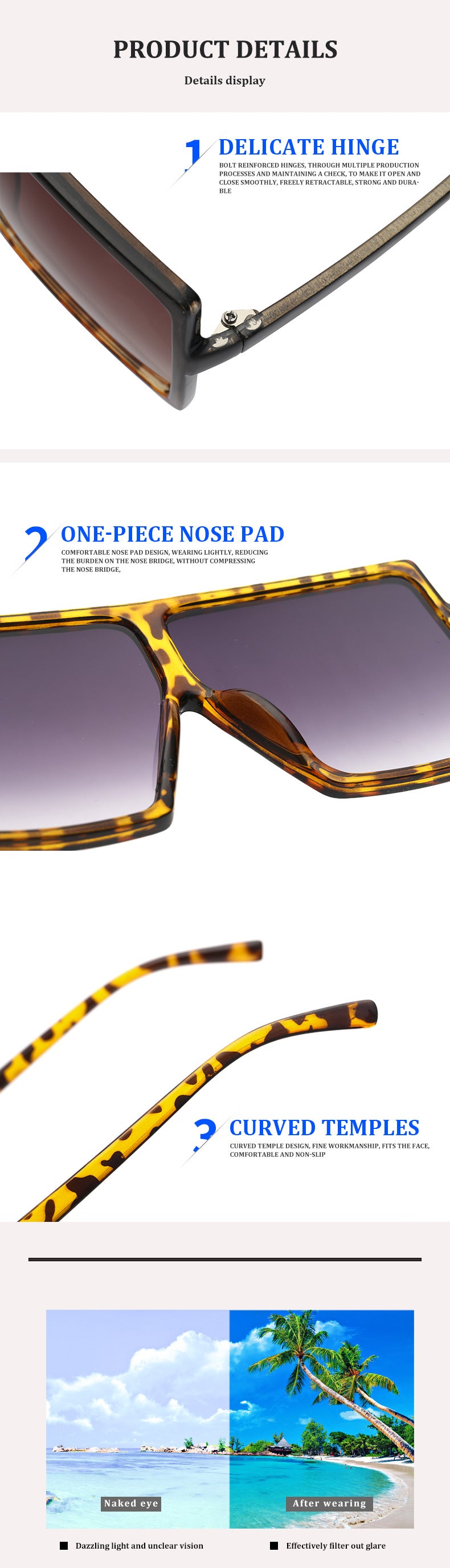 Large Frame UV Protection Sunglasses17059European and American Fashion Internet Celebrity Sunglasses for Women Trendy sunglasses