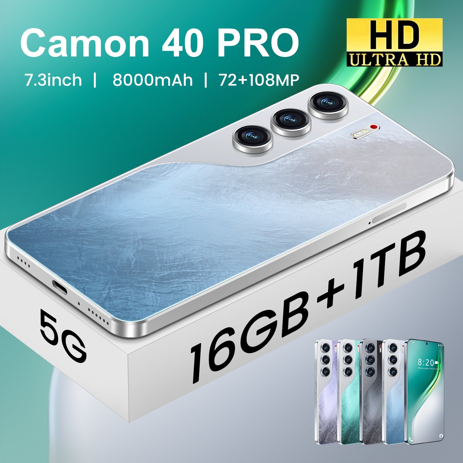 New Smartphone Camon40 Pro High memory capacity16+1T Smartphone Factory Wholesale Hot Sale