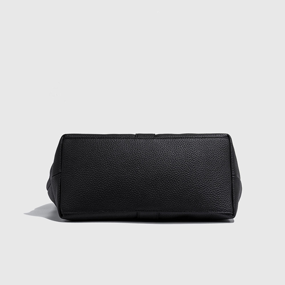 Autumn Winter New Genuine Leather Tote Bag Large Capacity Women's Bag Top Layer Cowhide Single Shoulder Commuter Underarm Bag