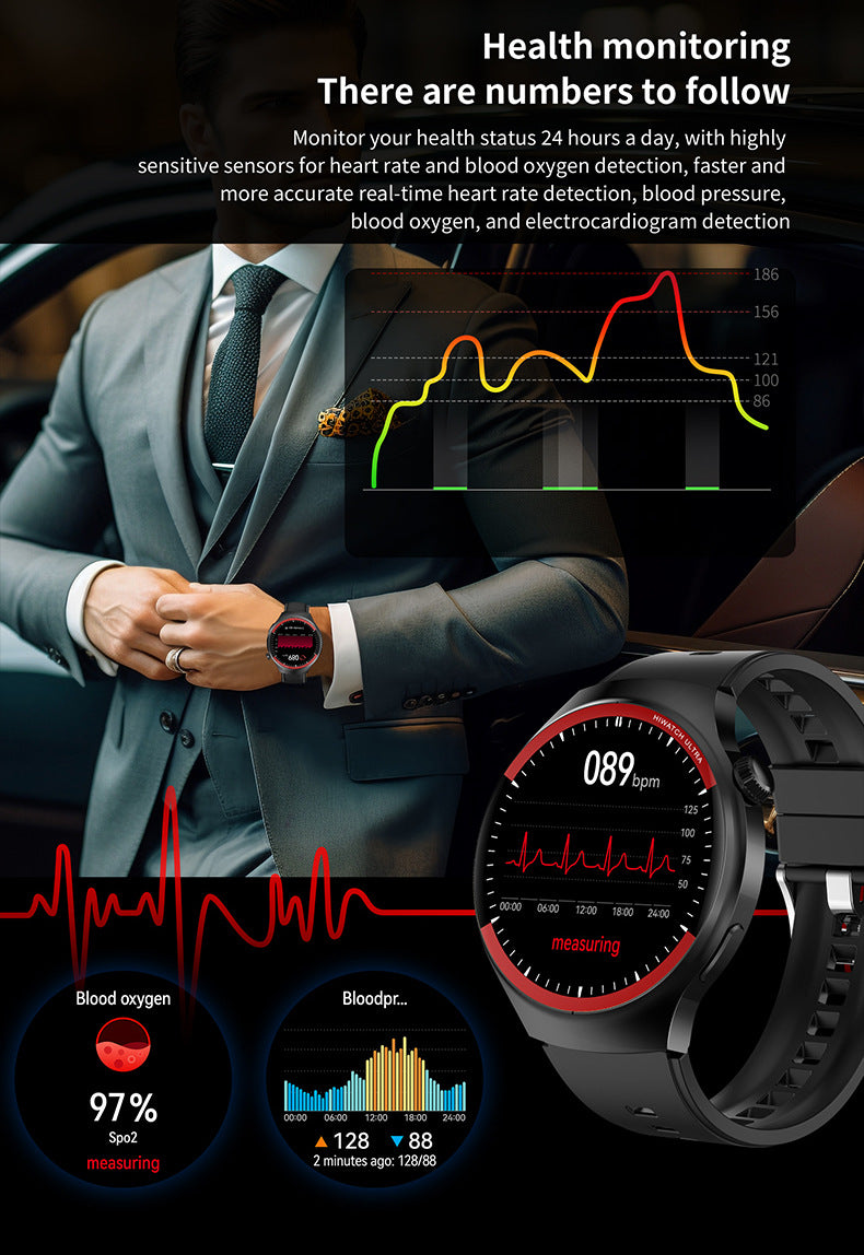 Watch4 Pro+Smart Watch1.52inch Bluetooth Call Heart Rate Blood Oxygen Message Reminder Sports Watch