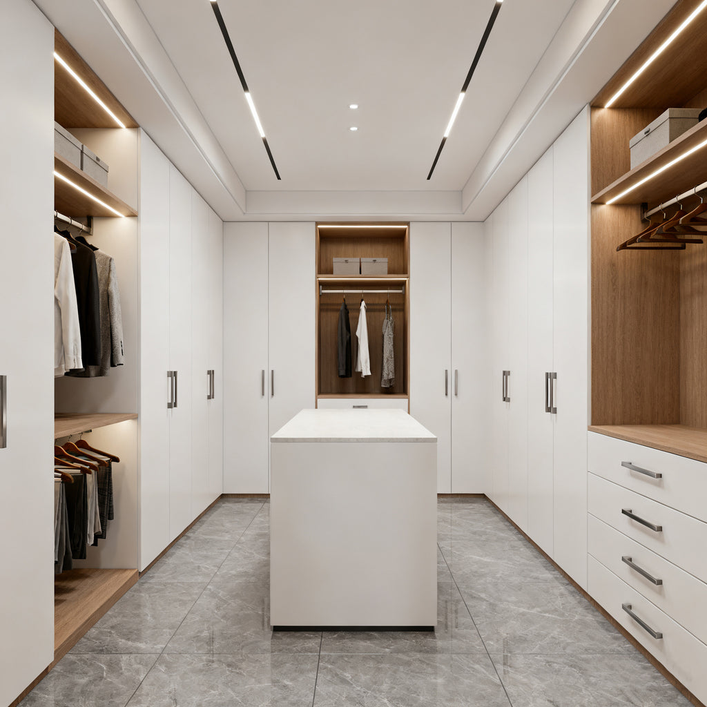 Custom Aluminum Alloy Wardrobe Open Floor-standing Integrated Assembly Walk-in Storage Large Capacity Closet