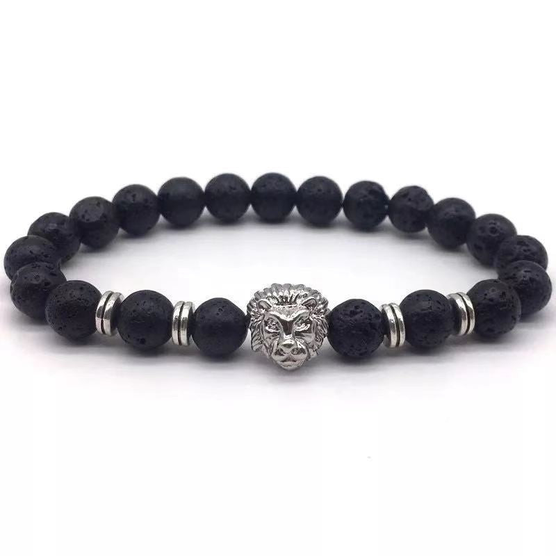 Amethyst Bracelet Men's Volcanic Stone Long Blue Point Bracelet Pyrite White Pine Braided Bracelet