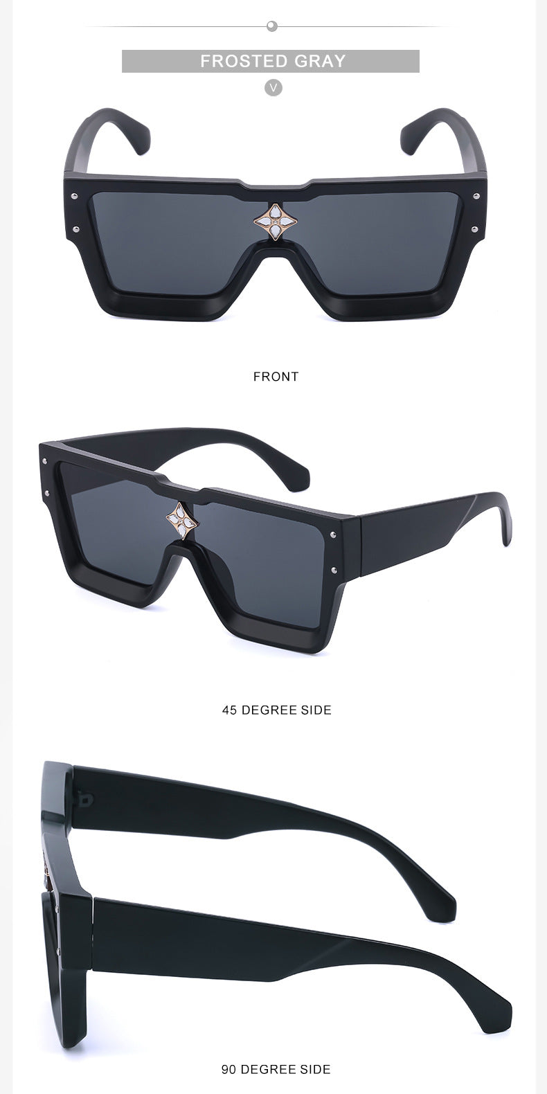 2025European and American 0k Rich Women Large Frame Sunglasses New One-piece Internet Celebrity Sunglasses for Women Trendy sunglasses