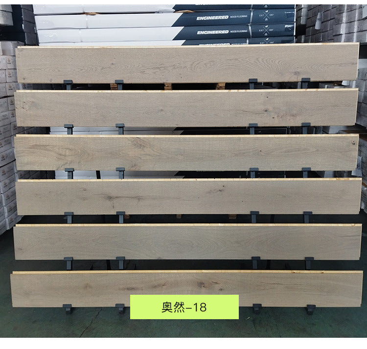 Pure Three-Layer Solid Wood Flooring European Oak Sawtooth Texture Scar Modification Antique Warm Flooring